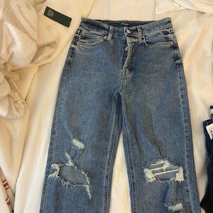 Ripped Jeans Straight Legged Brand New